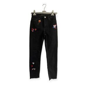 Maje Straight Jeans with Patch, Gray, Size 34 EU, NWT